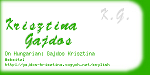 krisztina gajdos business card